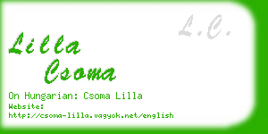 lilla csoma business card